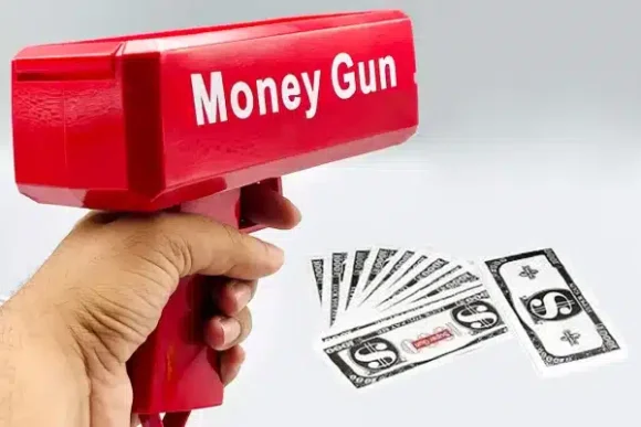 Playing Spray Money Toy Gun Prop Money Gun Rain Money Gun - Image 2