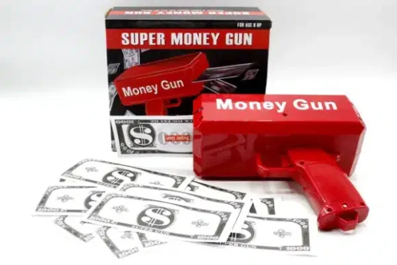 Playing Spray Money Toy Gun Prop Money Gun Rain Money Gun